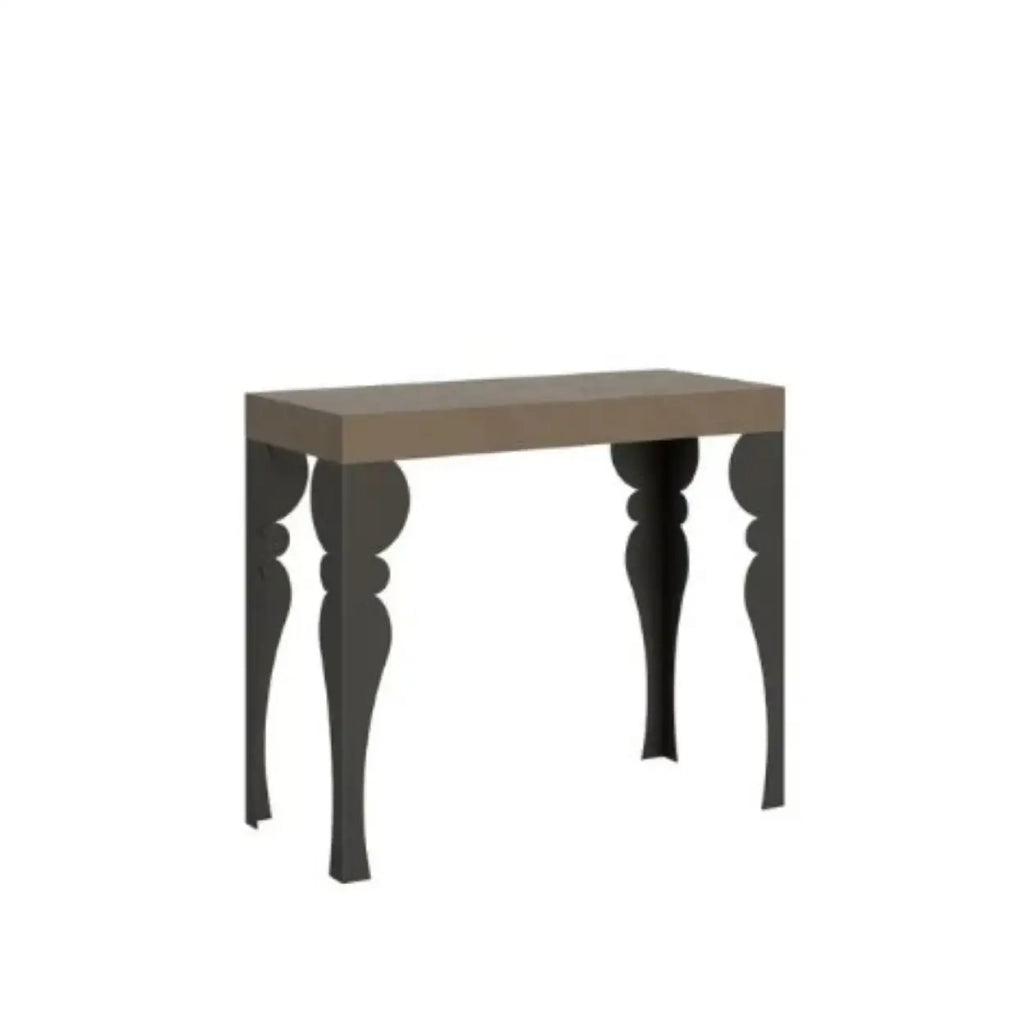 Consolle allungabile 90x40/300 cm Paxon Premium tortora gambe antracite
