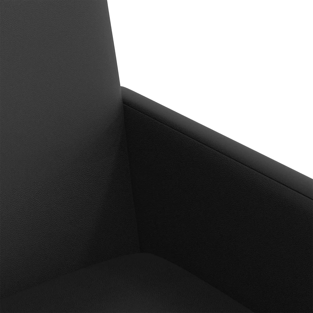 Sedie da Pranzo con Ruote con ruote 2 pcs Nero 57 x 66 x 94 cm 42017823