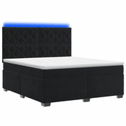 Letto box spring con materasso Nero 140 x 200 cm Velluto 3455128