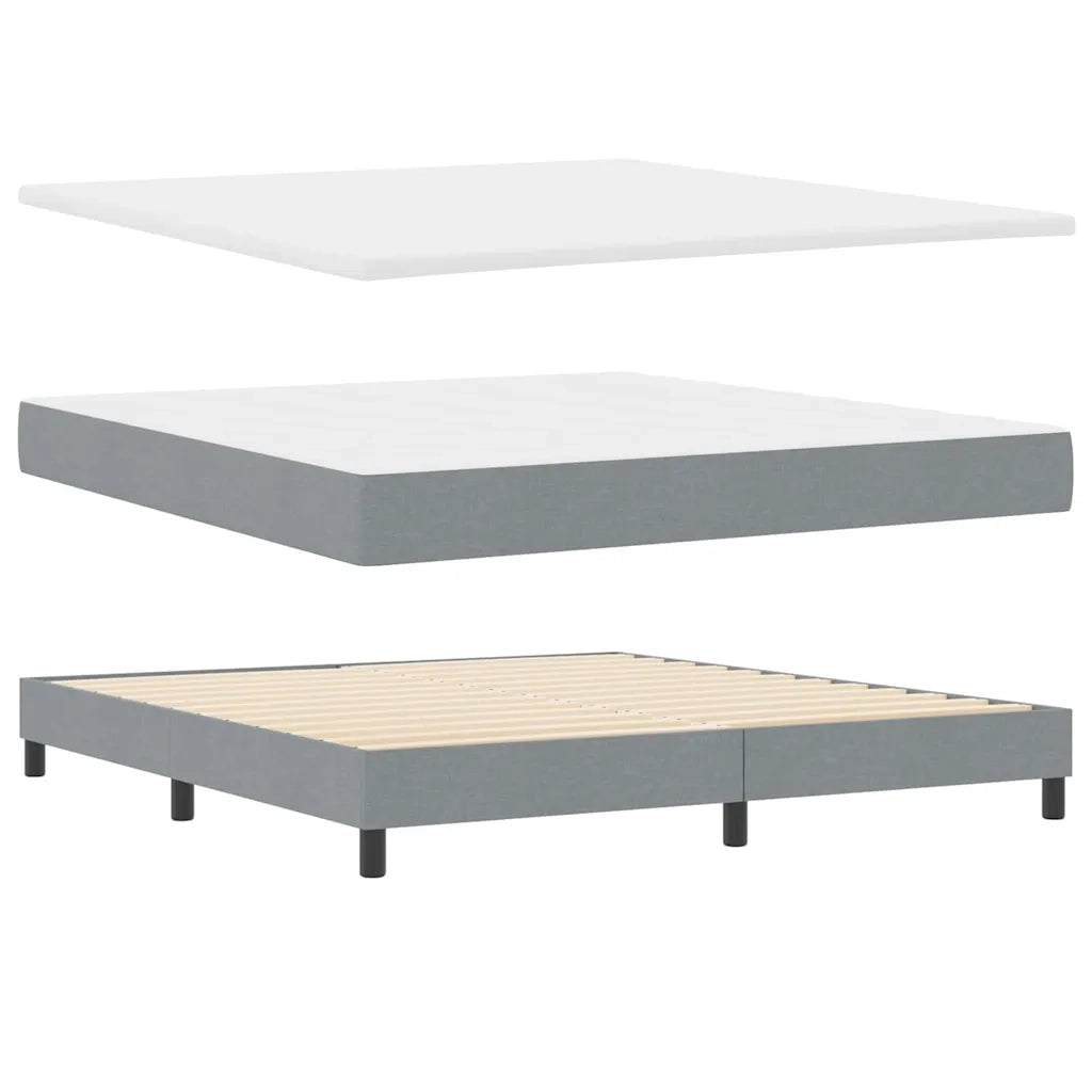 Letto a molle con materasso Grigio chiaro 180 x 200 cm Tessuto 3342303