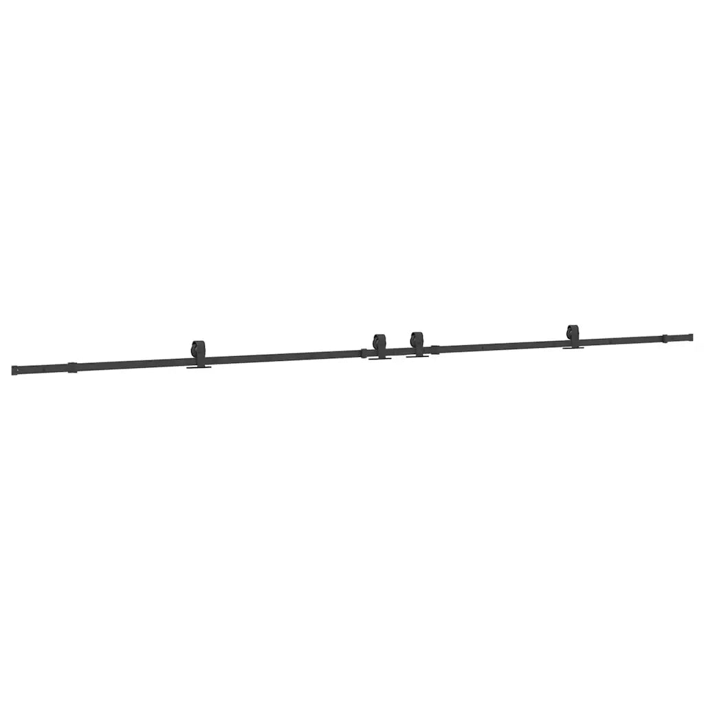 Kit di Binari per Porte Scorrevoli 427 cm Acciaio Nero 3295788