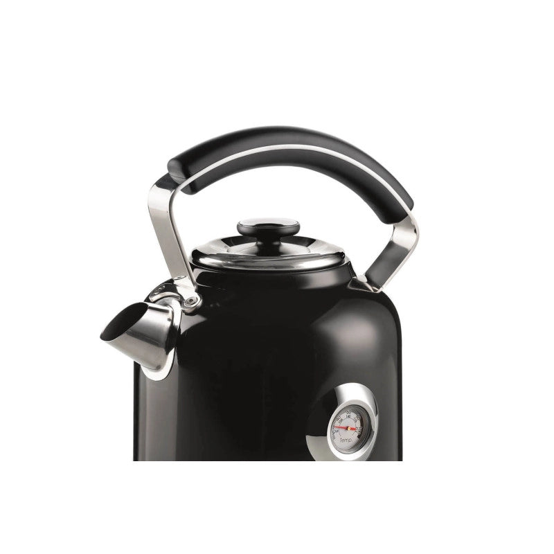 Bollitore Elettrico 2000W - Capacità 1,7L - 360° Cordless - Termometro - Nero