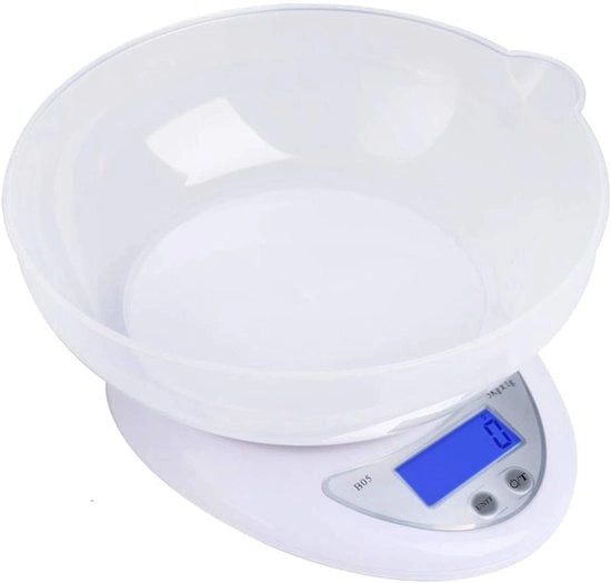 Weegscaletta multifunzionale per cucina con funzione di miscelazione, pesa fino a 5 kg, con funzione di taratura