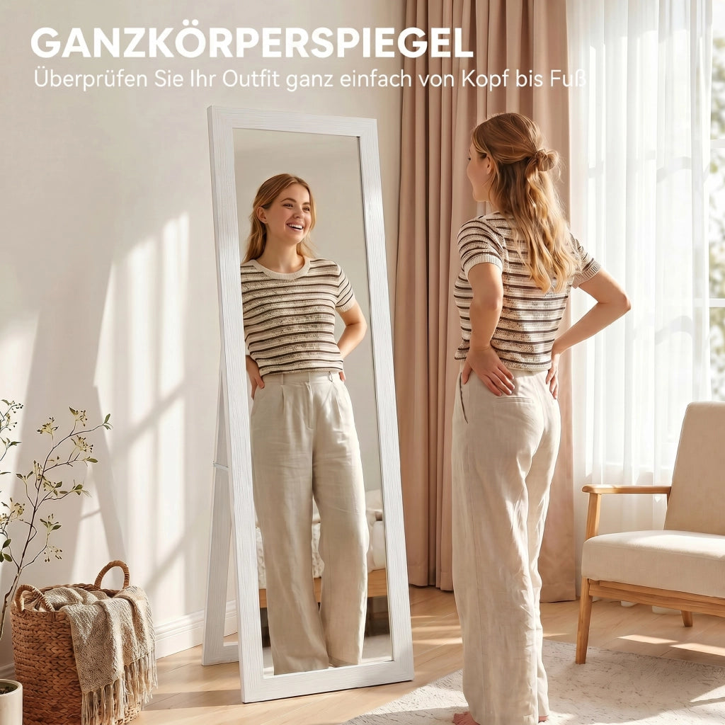 Specchio a Pieno Corpo con Stampa ¨C zephmum ¨C Bianco 37x157 cm
