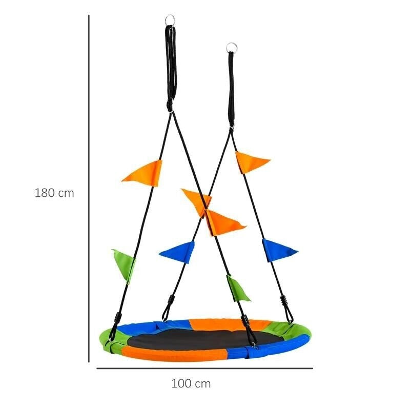 ALTALENA ROTONDA PER BAMBINI 100 X 180 CM MULTICOLOR