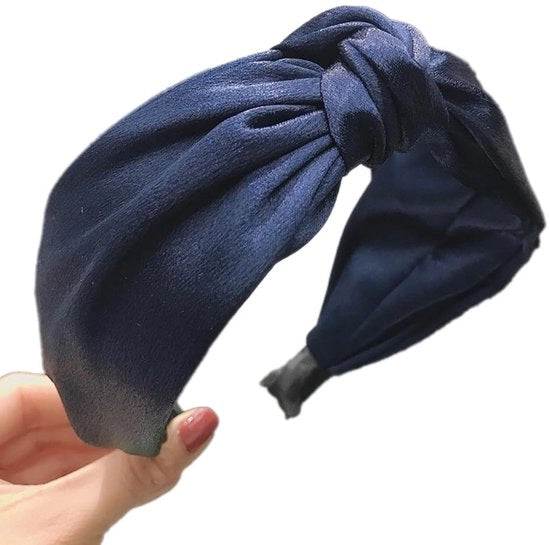 Cintura per capelli con nodi - Fascia per capelli di seta - Accessori per capelli - Adatto per donne - Elastico - 6,5 cm di larghezza