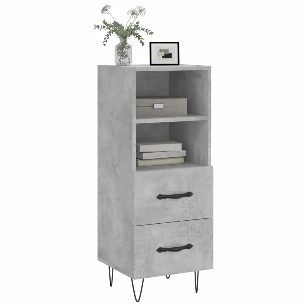 Credenza-Buffet-Armadio da cucina Grigio Cemento 34,5x34x90 cm in Legno Multistrato 358095