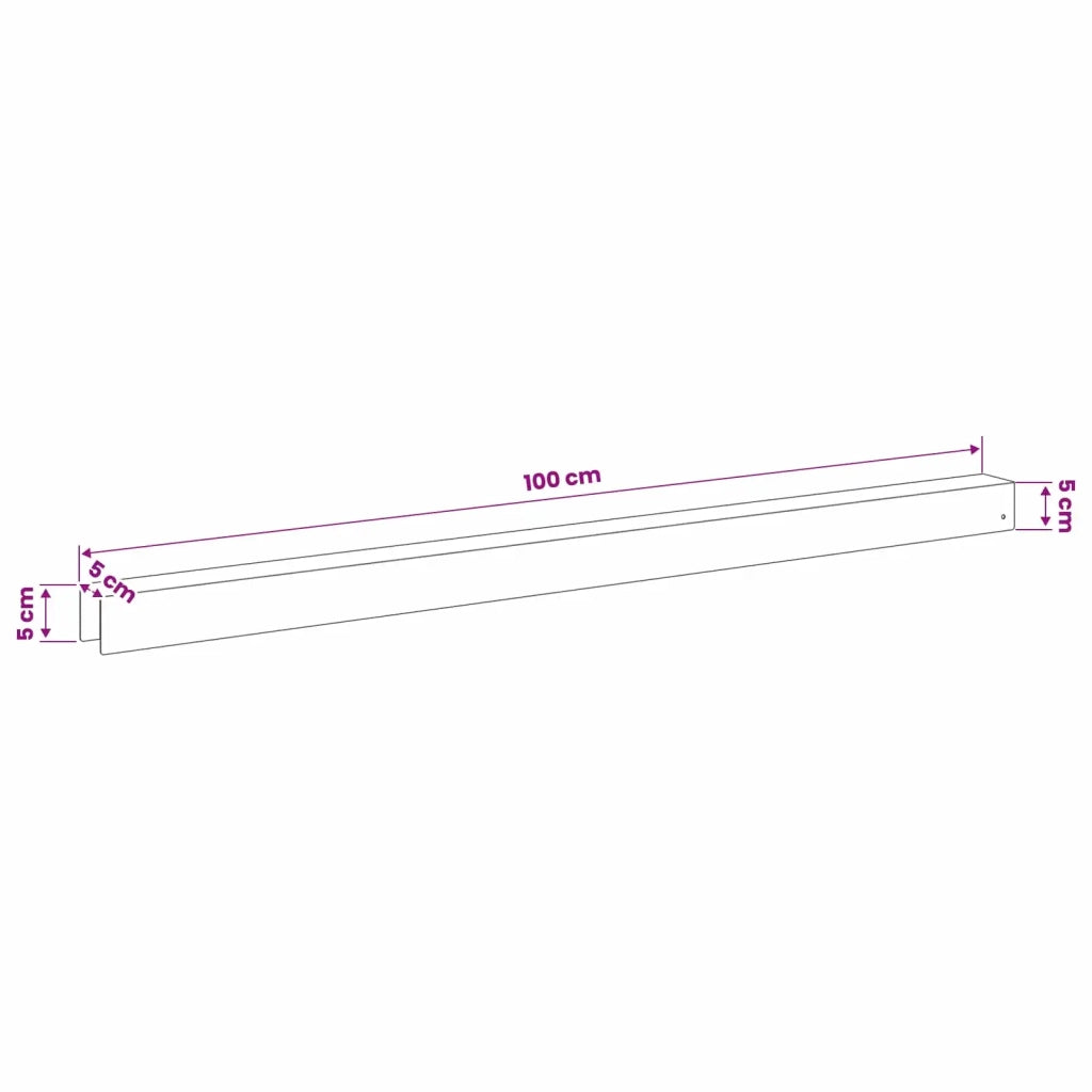 Profilo di copertura per giardino 10 pz 100 x 5 x 5 cm Acciaio 8012994