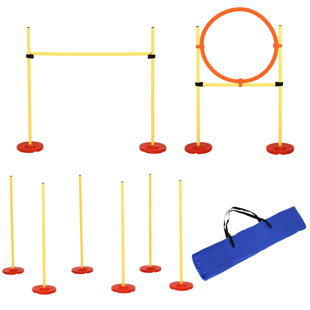 Set Agility per Cani ¨C zephmum ¨C 6 Stanghe Slalom, Ostacoli, Cerchio, Borsa