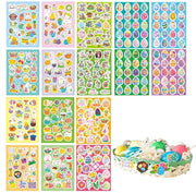 Decorazioni per Pasqua 16 pezzi - Uova di Pasqua/Coniglietti - Pulcini/Florai - Decorazioni per Bambini - Pasqua DIY - Atmosfera di Pasqua Viva - Decorazioni Sticker