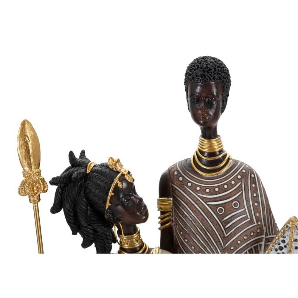 Scultura masai tribale famiglia cm 16,5X11,5X38 - FAMILIS