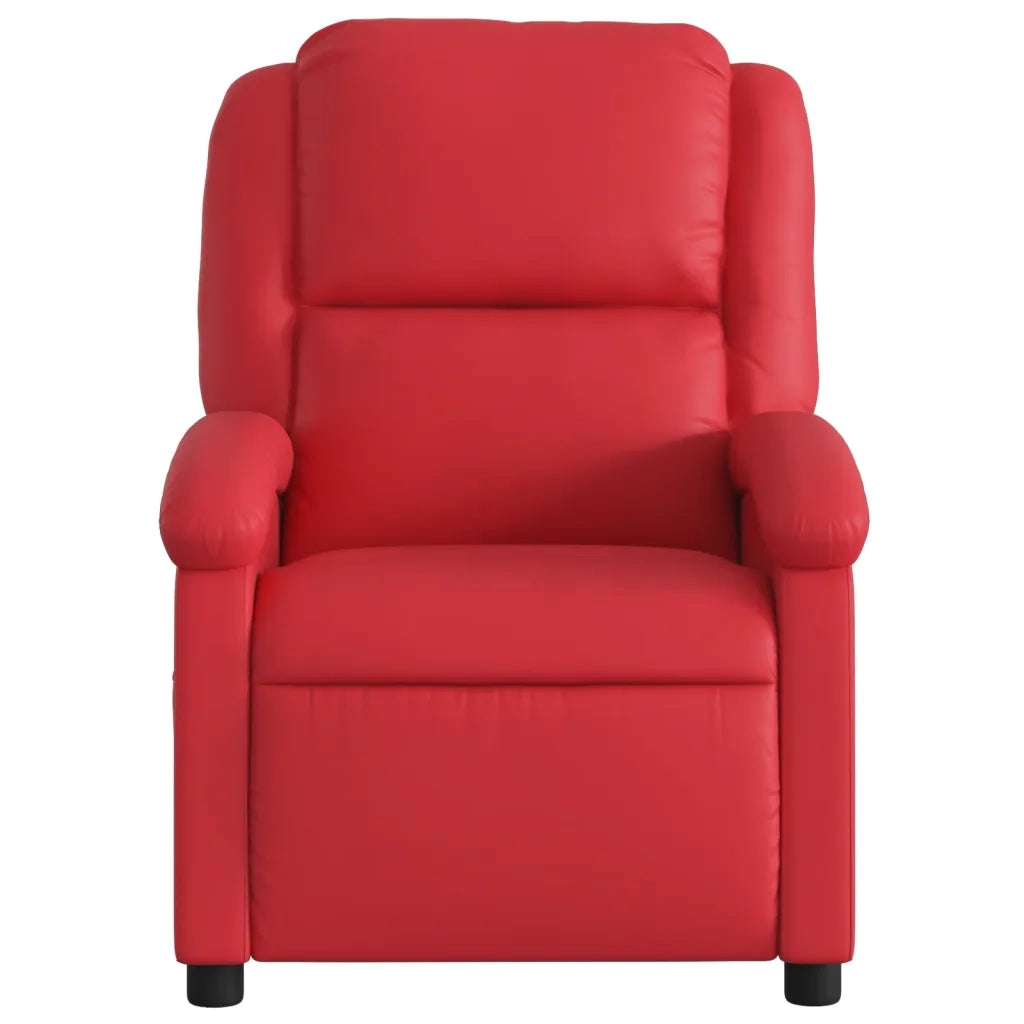 Poltrona | Sedia Relax Reclinabile Rossa in Similpelle
