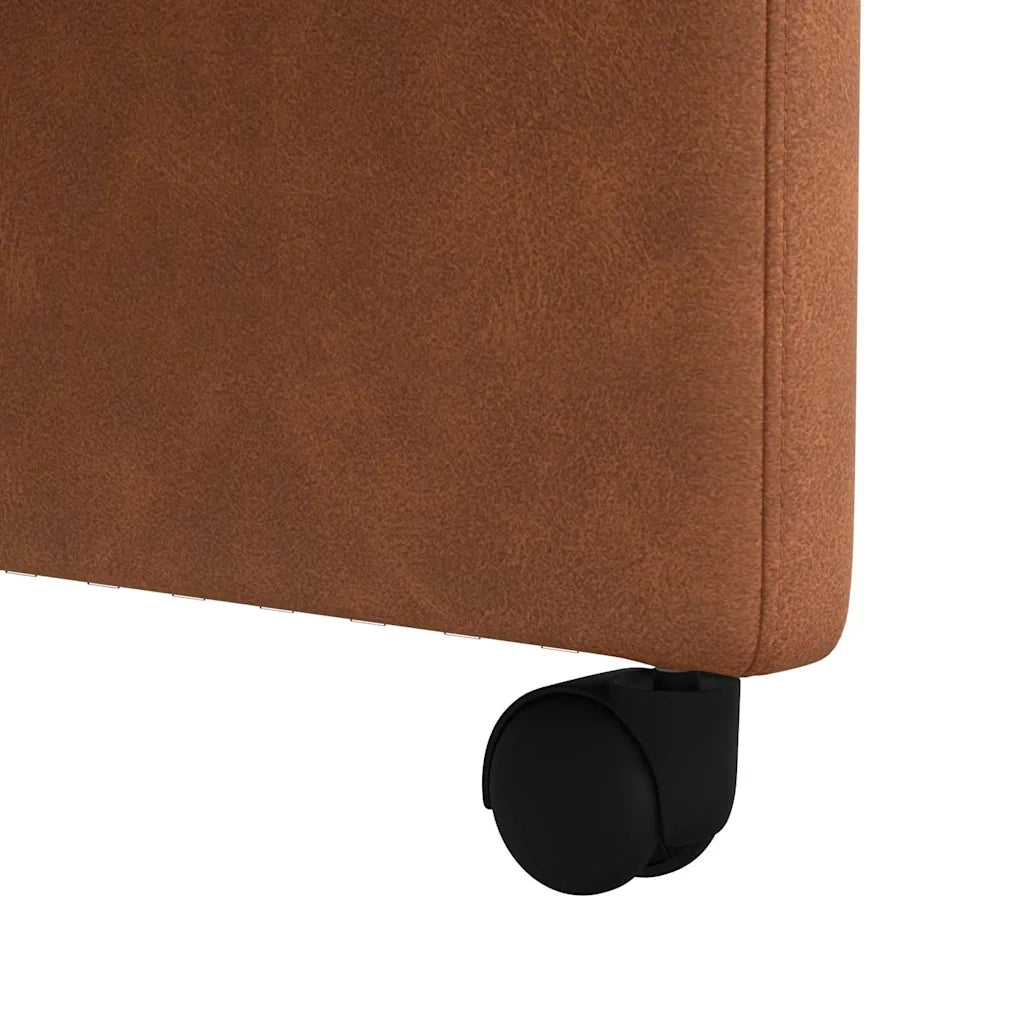 Sedie da Pranzo con Ruote 2 pcs Marrone 58 x 67 x 97 cm 42017893