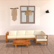 Set da Giardino 6 pz con Cuscini 100x60 cm Legno di Acacia 3057933