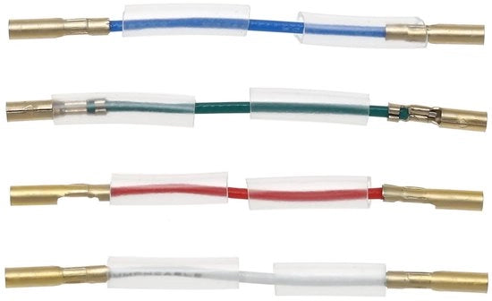 Cavo di collegamento stereo 41 mm - 4 pezzi - senza ossigeno coperchio - cavo per testa stereo - codificato a colori - connessione semplice - cavo di collegamento