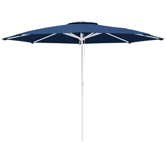 Ombrellone da Giardino ad Altezza Regolabile Ø2,92x2,42m in Metallo e Poliestere Blu Scuro
