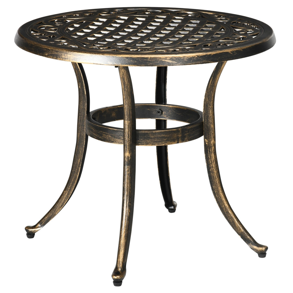 Tavolino da esterno rotondo in alluminio ¨C zephmum ¨C grigio ?60x52.5H cm