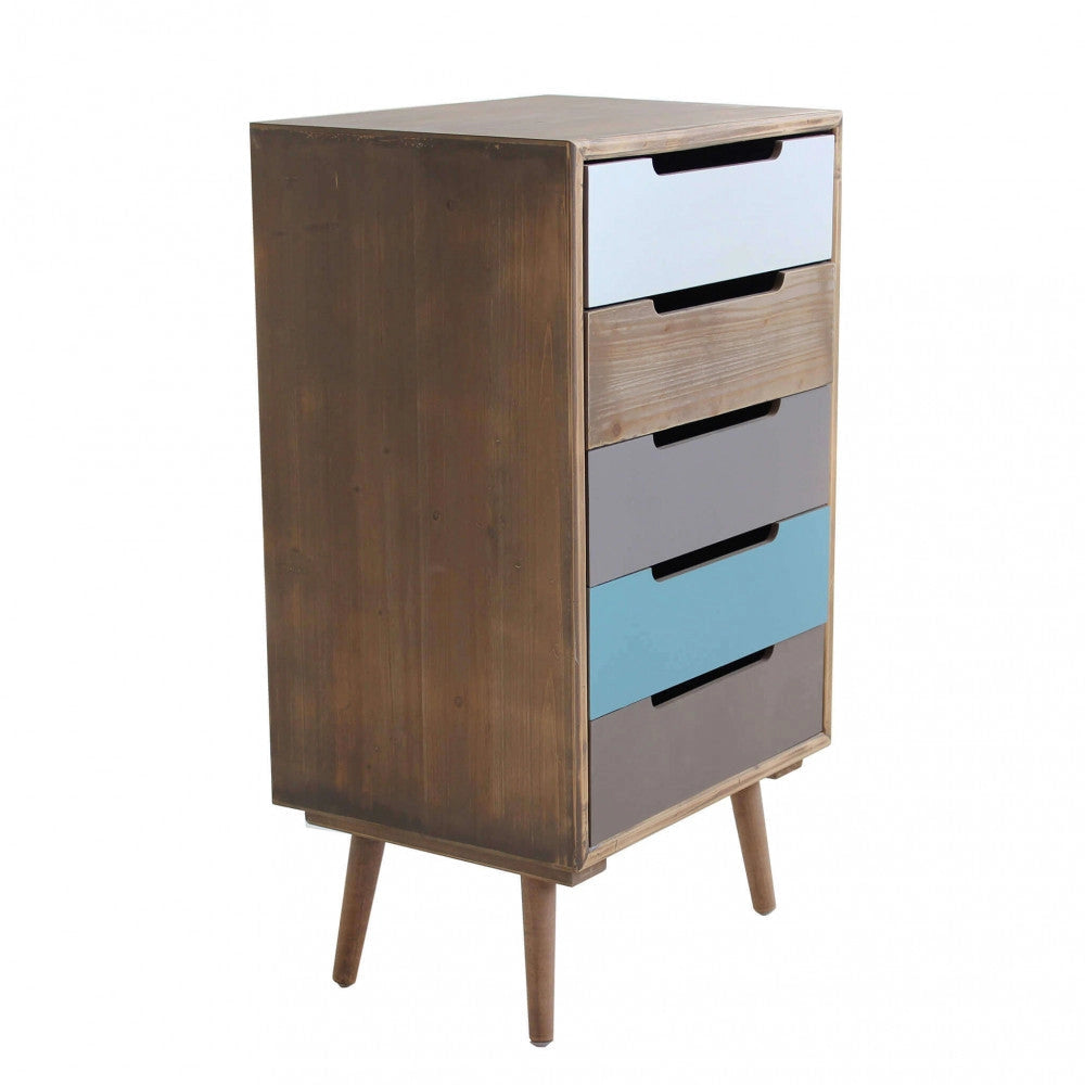 Cassettiera Darwin 45x36,5x81,5 h cm in Legno Multicolor