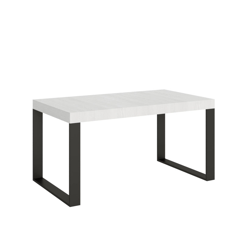 Tavolo allungabile 90x160/264 cm Tecno Premium telaio Antracite - Bianco Frassino
