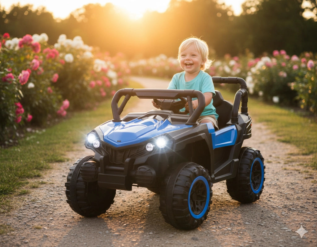 Macchina Elettrica per Bambini 12V Kidfun Fuoristrada Blu