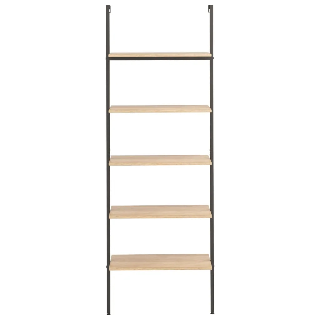 Scaffale Pendente 5 Ripiani Marrone Chiaro e Nero 64x35x185 cm CFW3655512