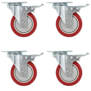 Ruote Girevoli con Doppio Freno 4 pz 100 mm   cod mxl 63595