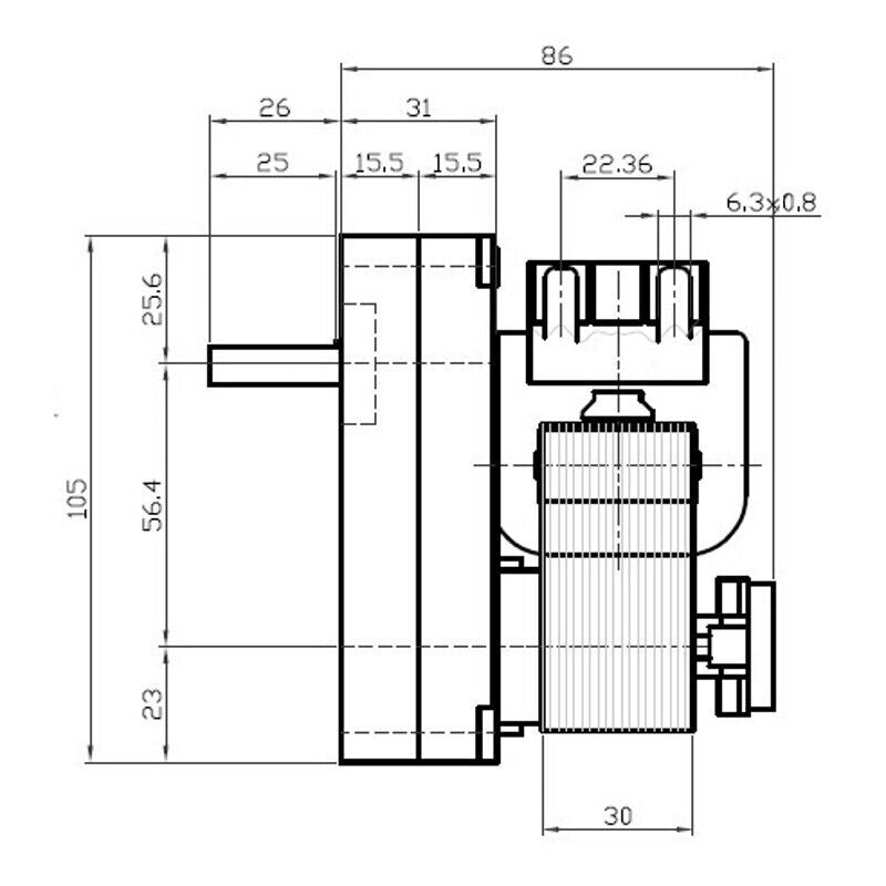 Ricambistufeapellet motoriduttore Kenta K9175160 coppia nominale 25Nm, assorbimento 28Watt, velocità