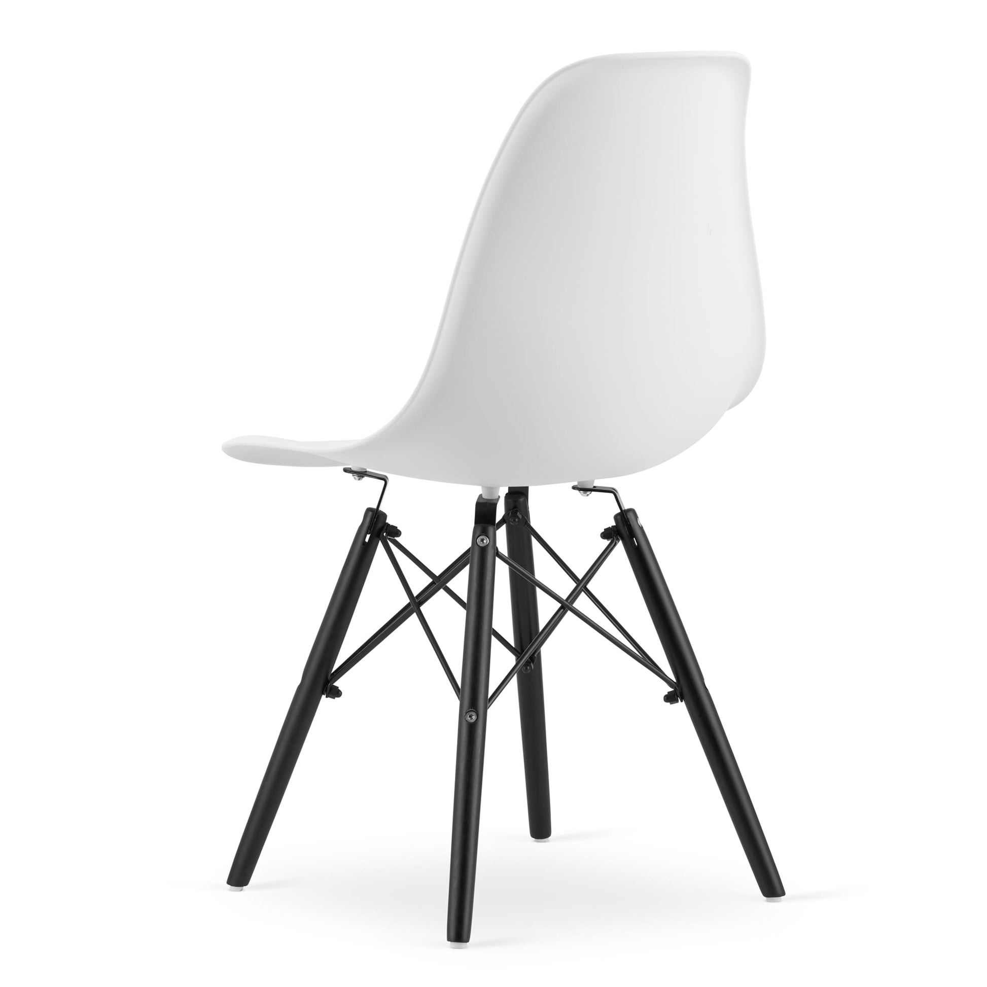 Sedia Valora OSAKA bianca gambe nere ergonomica per soggiorno