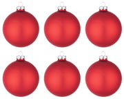 Palle di Natale in Vetro Rosso Melograno Opaco Palline Addobbi per Albero Diametro: 60 mm