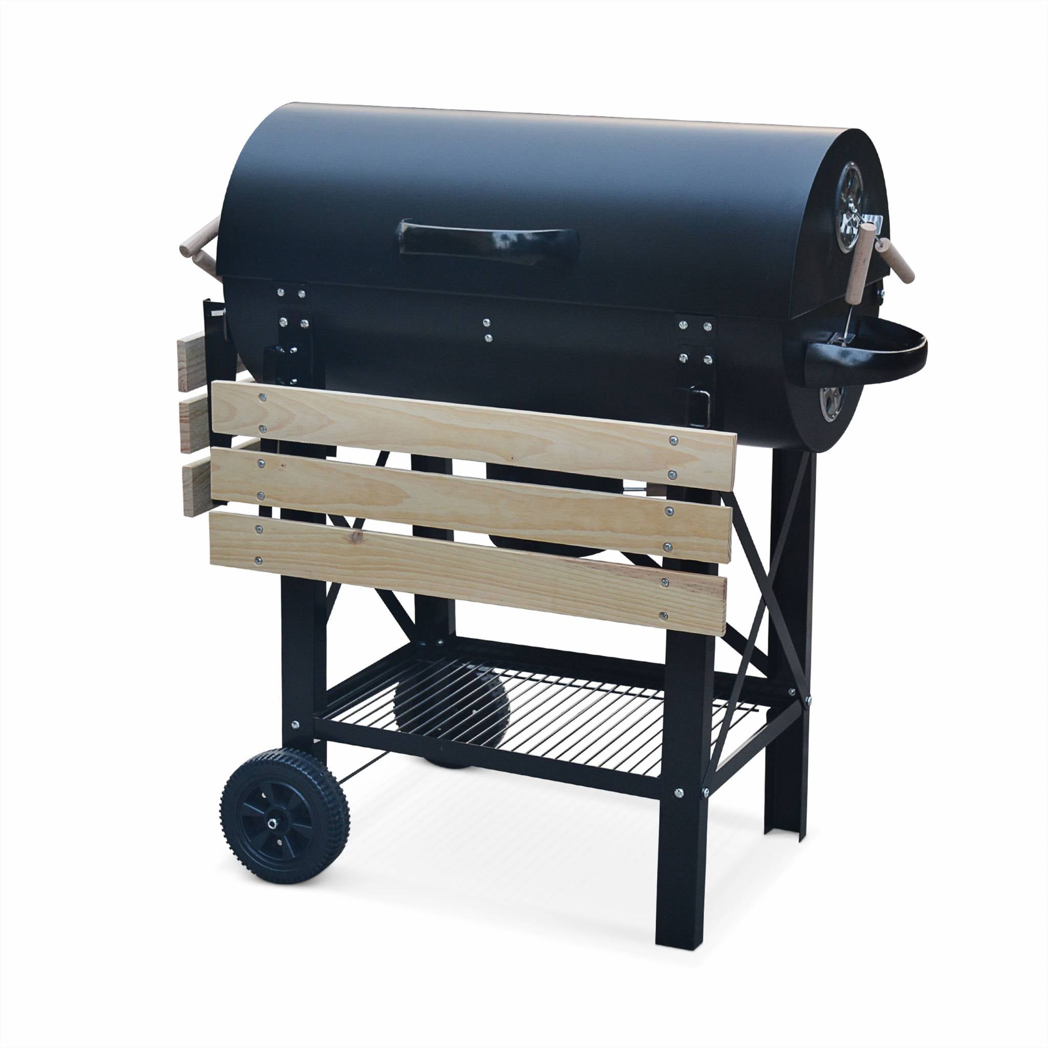 Barbecue a carbonella grill + affumicatore, nero
