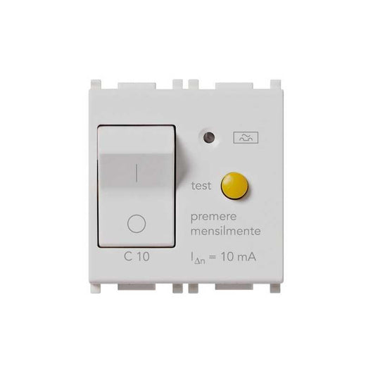 14411.10.Sl Interruttore Mtdiff.1P+N C10 10Ma Silver Plana