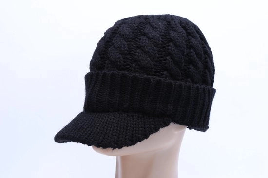 Cappello per cavi invernali per uomini, nuovo stile, con imbottitura di fleece, cappello di lana impermeabile e resistente al vento per uso all'aperto, cappello caldo con becco di anatra