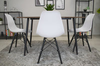 Sedia Valora OSAKA bianca gambe nere ergonomica per soggiorno