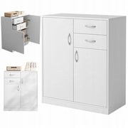 Cassettiera Bianca 74x35x84 cm Perfetta per Camera da Letto