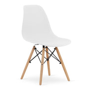 Sedia ergonomica Valora OSAKA con gambe bianche naturali per soggiorno