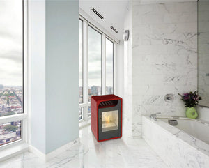 Stufa a Bioetanolo da Interno 65x40x38 cm 2,5kW Vannini Fiammetta Junior Statica Bordeaux