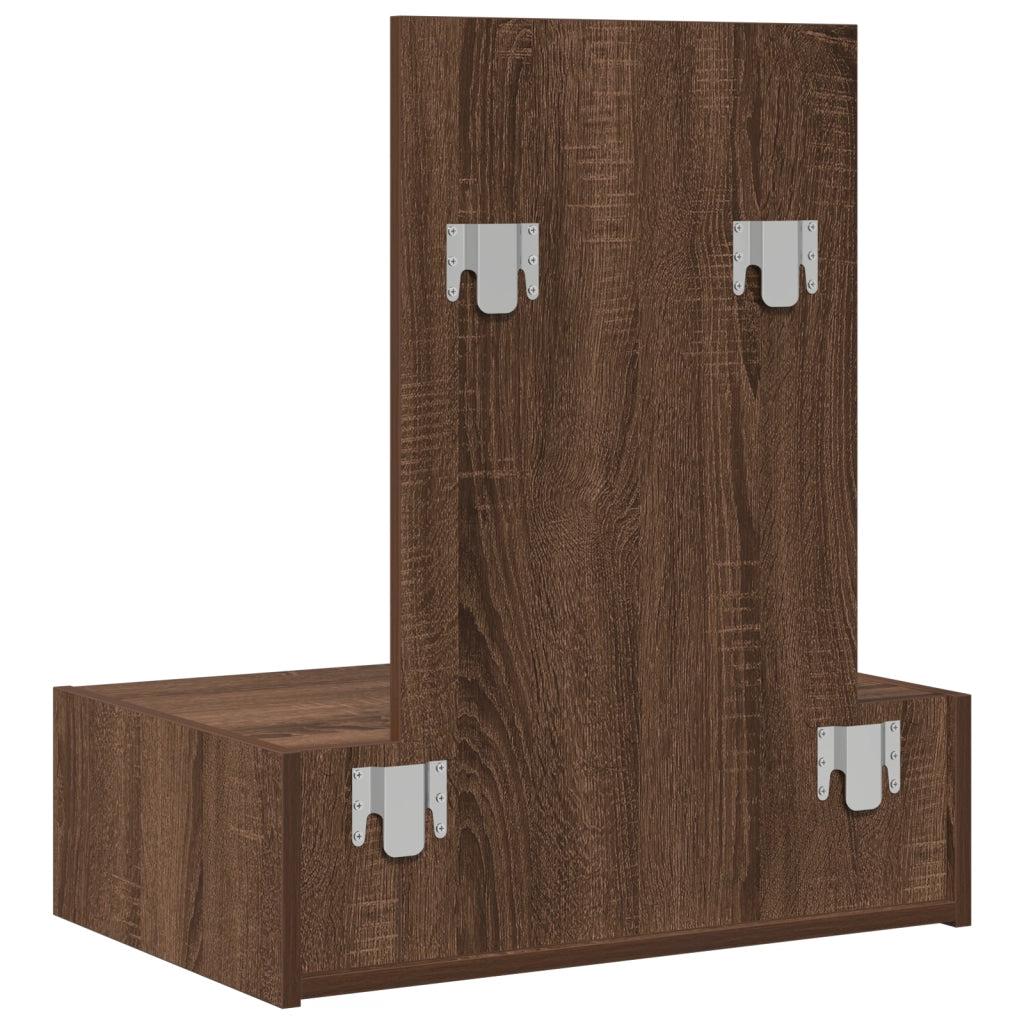 Tavolo da Toeletta a Muro Rovere Marrone 60x40x70 cm