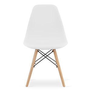 Sedia ergonomica Valora OSAKA con gambe bianche naturali per soggiorno