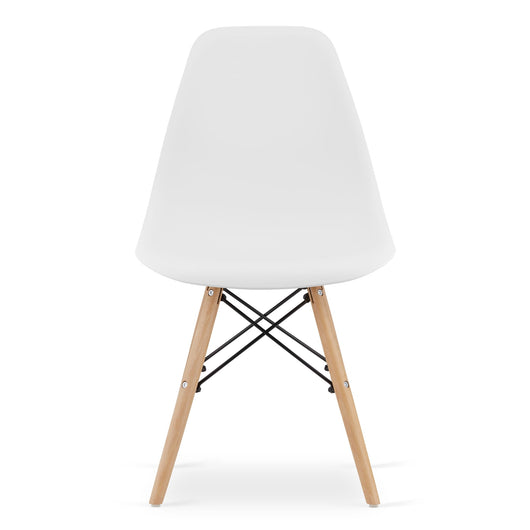 Sedia ergonomica Valora OSAKA con gambe bianche naturali per soggiorno