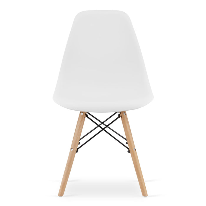 Sedia ergonomica Valora OSAKA con gambe bianche naturali per soggiorno