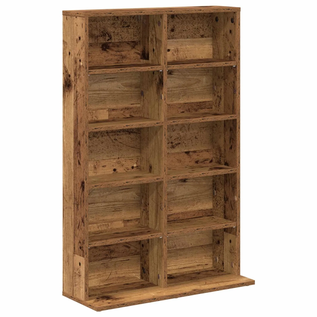 Mobile per CD 2 pz Legno antico 65 x 23,5 x 97,5 cm 8012687