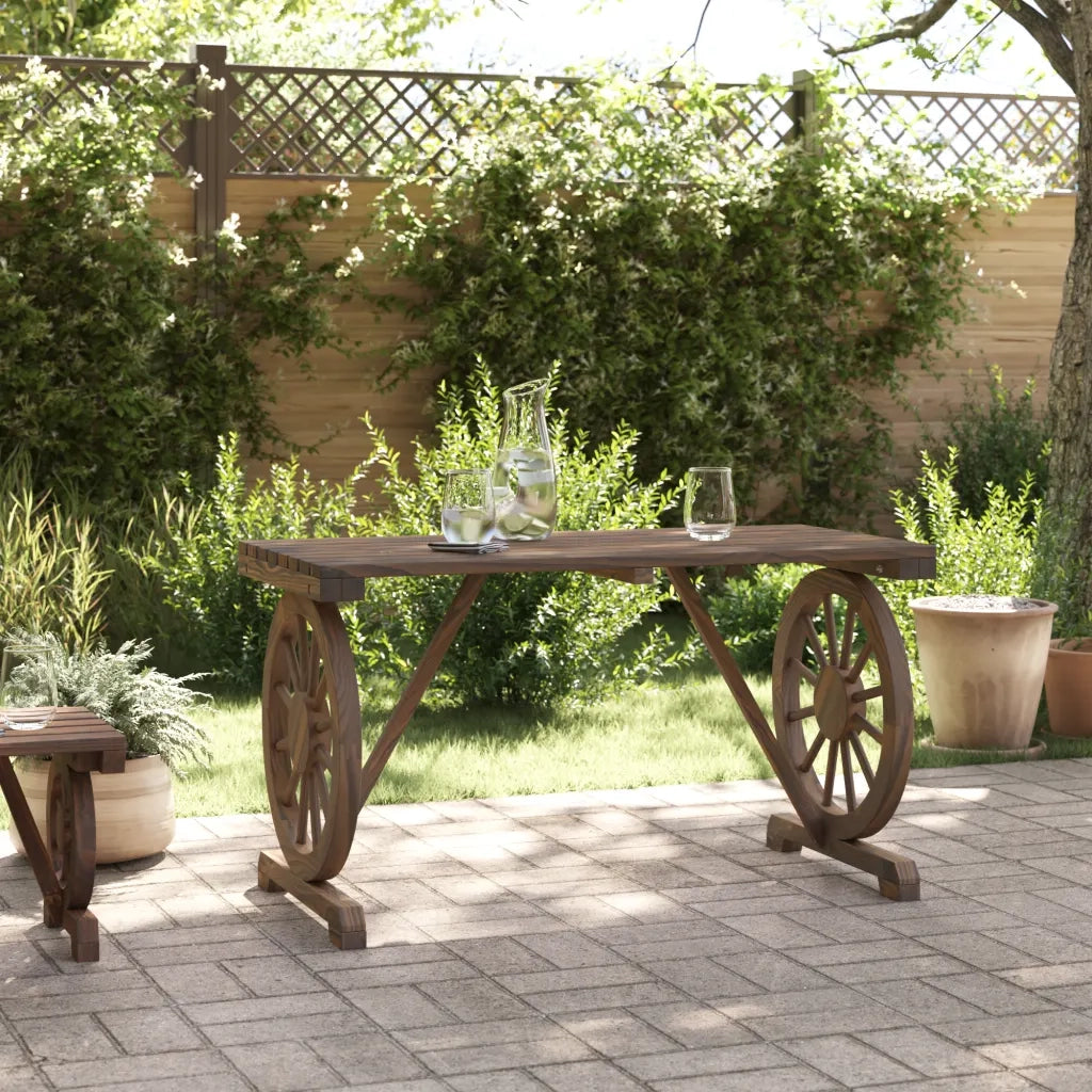 Tavolo da Giardino 115x55x65 cm in Legno Massello di Abete 365114