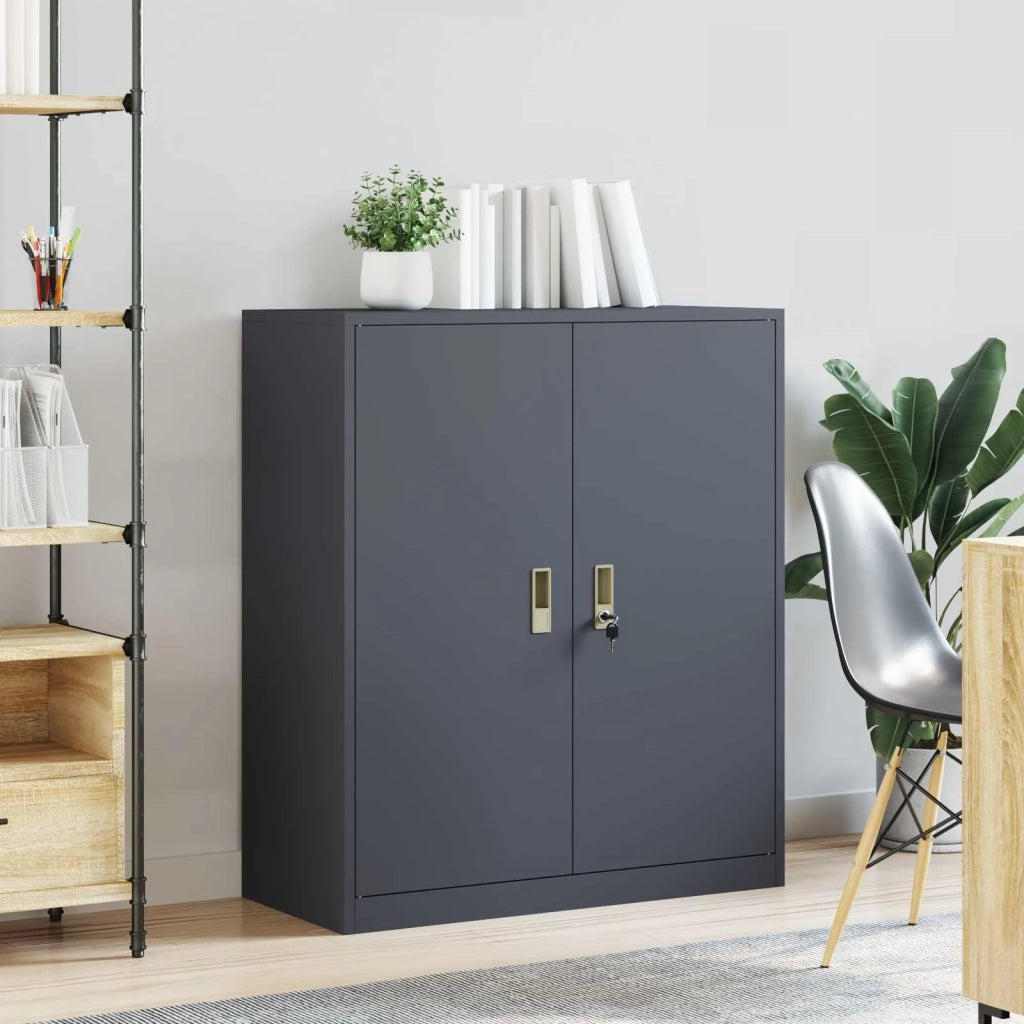 Armadio Antracite 90 x 40 x 105 cm Acciaio 891648
