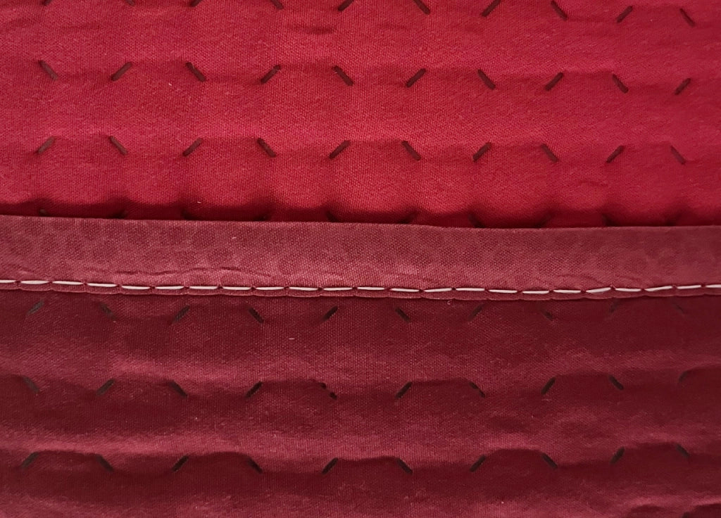Quilt Trapuntino Estivo 100gr/mq Bicolor Double Face Tinta Unita Modello Cloe - Singolo - Bordeaux