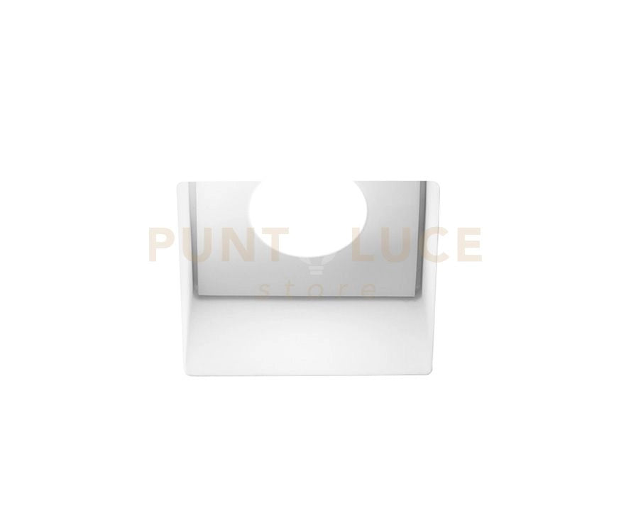 DORIDE faretto da Incasso 1 Luce quadrata GU10 bianca in gesso IP44 l.9x9cm