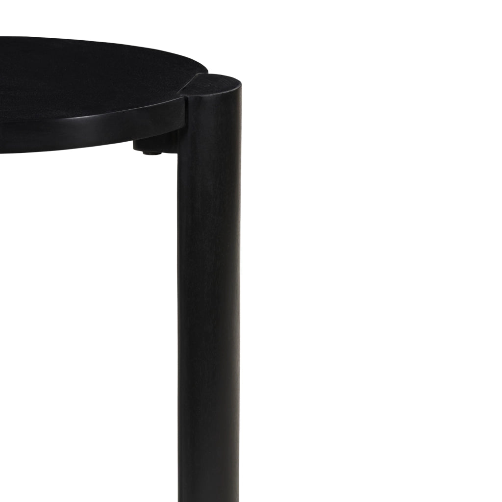 Tavolino in legno massiccio di mango nero VORI