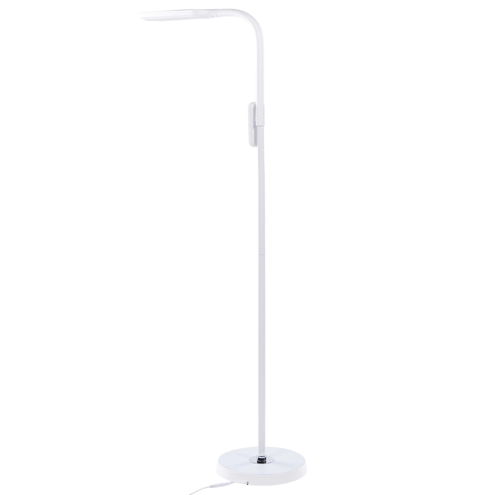 Lampada da terra LED materiale sintetico bianco 160 cm materiale altezza regolabile ufficio camera da letto con telecomando