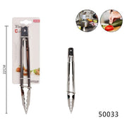 Trade Shop - Pinza Clip Per Servire 9" 22cm In Acciaio Cucina Per Carne Insalata Pesce 50033 -