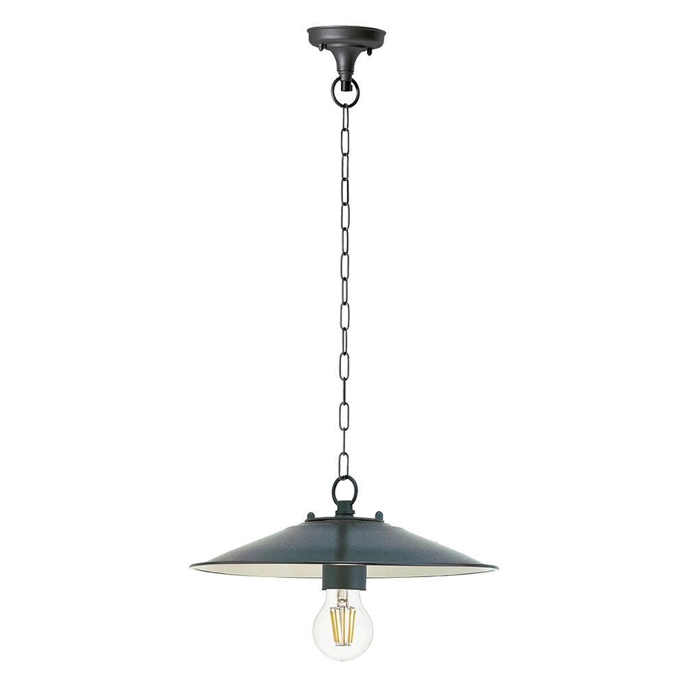 APPLIQUE A SOSPENSIONE CON CATENA 'ANTIQUE' 25 W - cm 30 x 7 x 11 grigio  - I-LUCE BY SOVIL