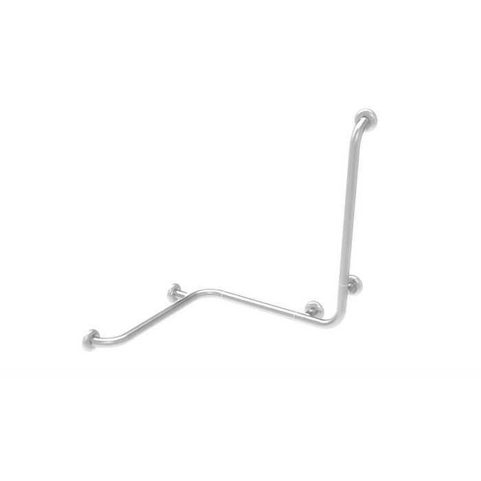 Maniglia angolare con verticale laterale universale 60x60x60 inox satinato